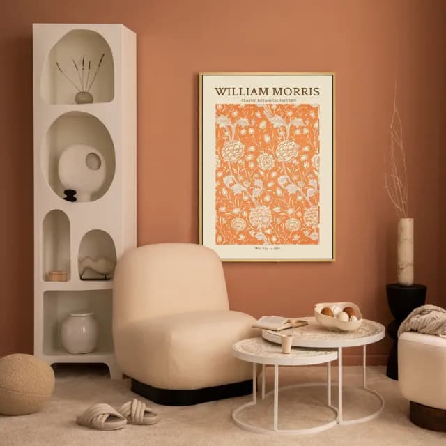 【菠蘿選畫所】William Morris 野生鬱金香-70x100cm(復古掛畫/裝飾畫/開店送禮/花卉圖騰)