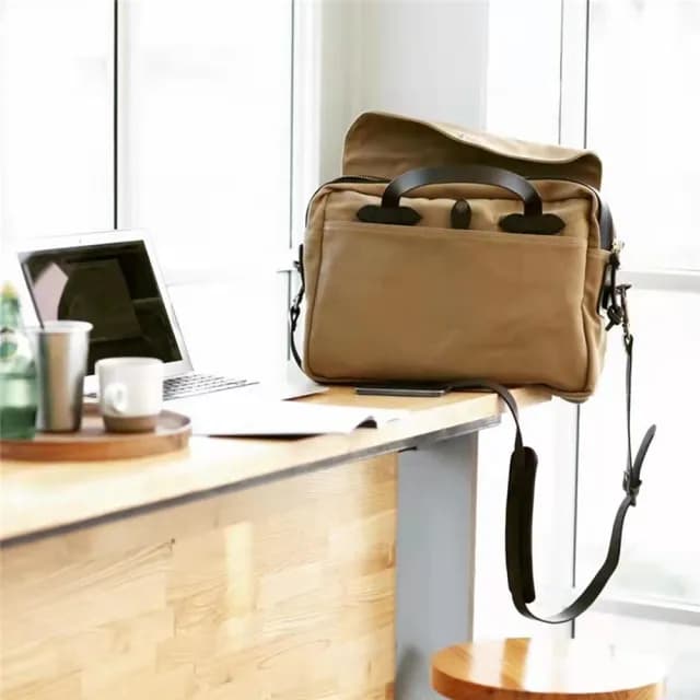 【巴黎精品】父親節禮物 側背包帆布肩背包(復古油蠟手提電腦男包包2色v1ac31)