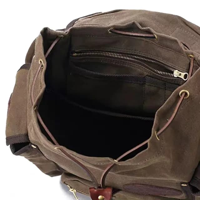 【巴黎精品】父親節禮物 後背包帆布雙肩包(美式復古防潑水戶外男女包包v1ac27)