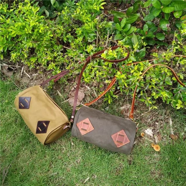 【巴黎精品】父親節禮物 側背包帆布肩背包(日式復古斜背簡約男女包包2色v1ac18)