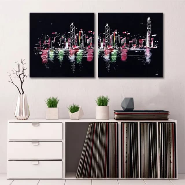 【日本 VisualSonic】看見你的聲音 藍牙畫布音箱-Mosaic II(掛畫喇叭)