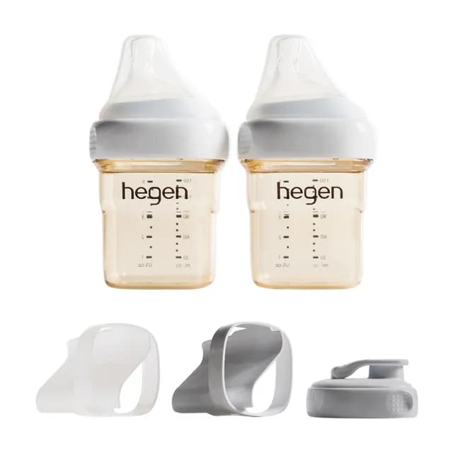 【hegen 總代理】新手多功組(150ml雙瓶+小波浪食物分格儲存組)