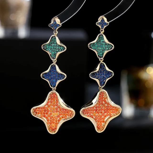 【巴黎精品】現貨+預購 鋯石耳環925純銀耳針(長款立體捲邊生日母親節禮物女飾品2色p1bk82)