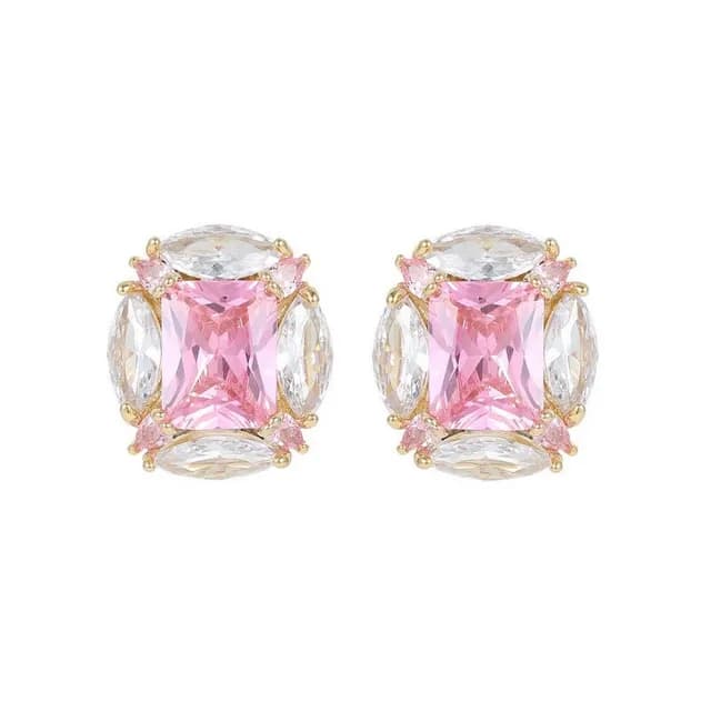 【巴黎精品】現貨+預購 鋯石耳環925純銀耳針(簡約氣質百搭生日母親節禮物女飾品5色p1bk12)