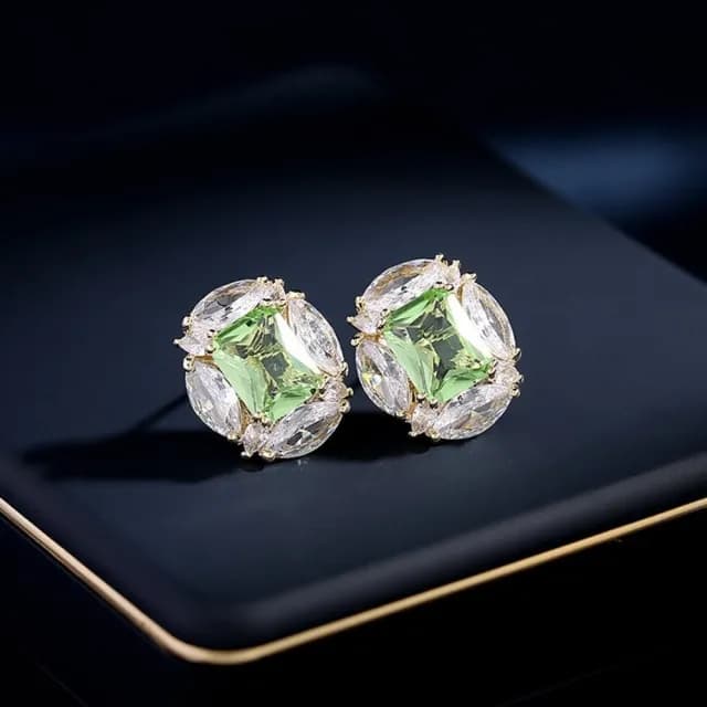 【巴黎精品】情人節禮物 現貨+預購 鋯石耳環925純銀耳針(簡約氣質百搭生日母親節禮物女飾品5色p1bk12)