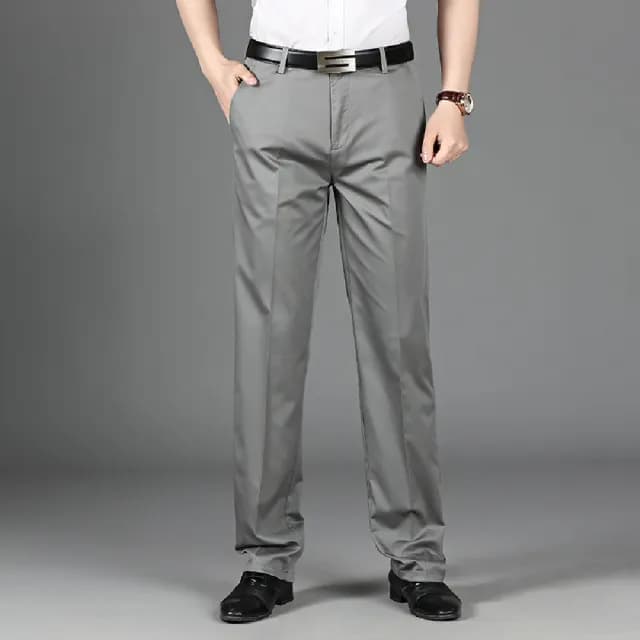 【米蘭精品】現貨+預購 男商務西裝褲修身西裝褲直筒機能免燙(男長褲休閒彈力寬鬆父親節禮物3色74er28)