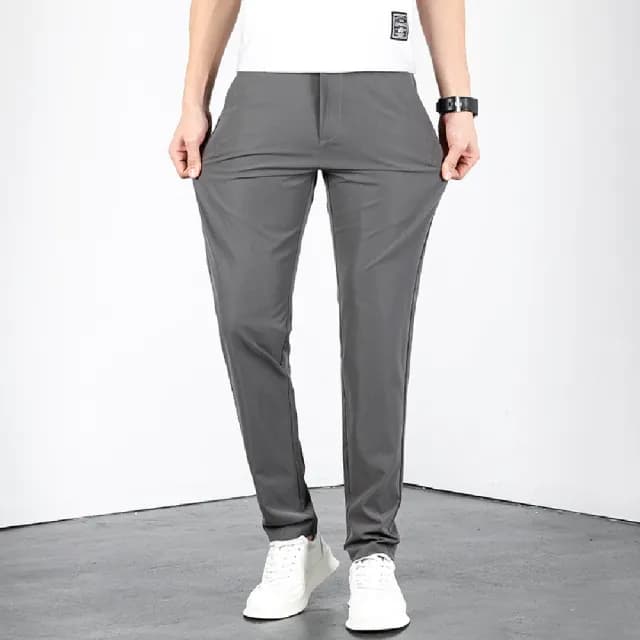 【米蘭精品】現貨出清 休閒褲長褲(彈力透氣抗皺修身男褲子父親節禮物5色74er46)