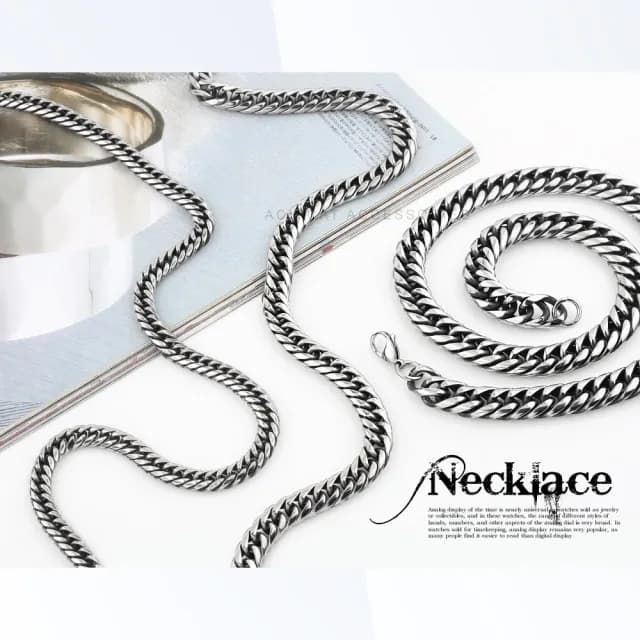 【AchiCat】古巴鍊．項鍊．粗鏈條．個性(送男生．白色情人節禮物)