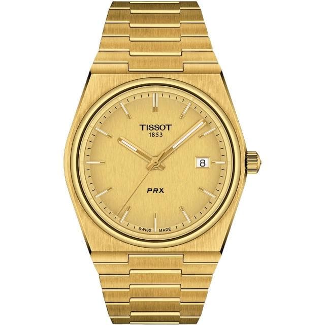 【TISSOT 天梭 官方授權】PRX系列 復古風酒桶型紳士石英錶-40mm 情人節 禮物(T1374103302100)
