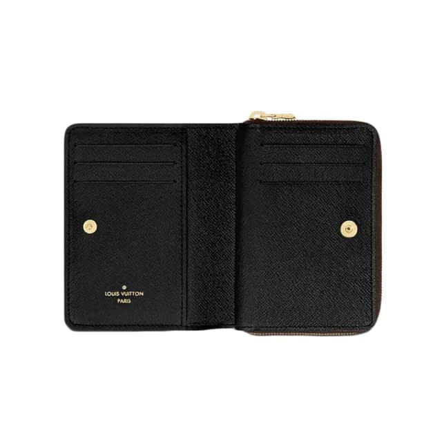 【Louis Vuitton 路易威登】LOU 經典老花 棕色 拉鏈短夾 錢包(M81461)