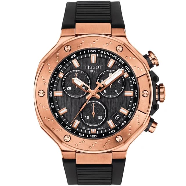 【TISSOT 天梭】T-RACE 競速系列三眼計時手錶 禮物 送禮 推薦(T141.417.37.051.00 / T1414173705100)