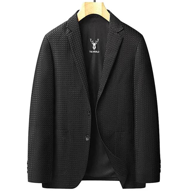 【米蘭精品】現貨+預購 西裝外套休閒西服(日系寬鬆垂墜感春秋男外套父親節禮物2色74eb24)