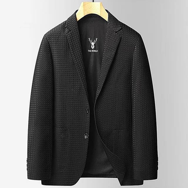 【米蘭精品】現貨+預購 西裝外套休閒西服(日系寬鬆垂墜感春秋男外套父親節禮物2色74eb24)