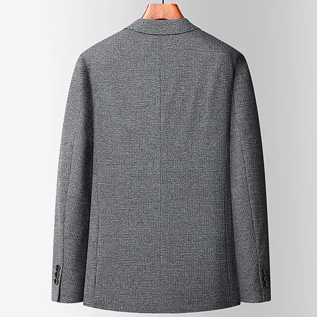 【米蘭精品】現貨+預購 西裝外套休閒西服(單色免燙格紋春秋男外套父親節禮物74eb8)