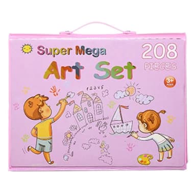 【安朵童舖】現貨兒童文具女童繪畫套組男童美術208件繪畫用品文具禮品交換禮物(047/054)
