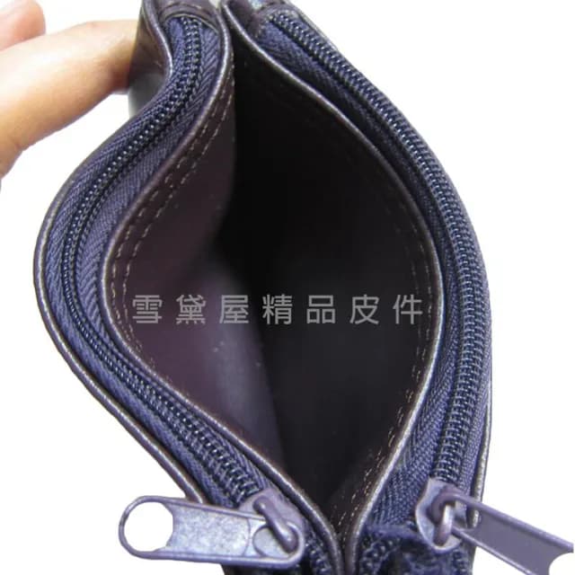 【SNOW.bagshop】父親節禮物 零錢包中型容量(三層主袋+外袋共四層進口防水包 防刮皮革材質零錢鑰匙包證件包