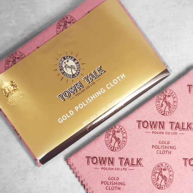 【Town Talk】父親節禮物 英國皇室御用拭金布(金飾日常保養清潔專用 Town talk 金器拭亮布-大尺寸擦金布)