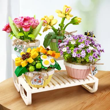 【半島良品】DIY手做積木/微觀花卉系列(LOZ積木花 仿真花 鮮花束 交換禮物 畢業禮物 聖誕禮物 生日禮物)