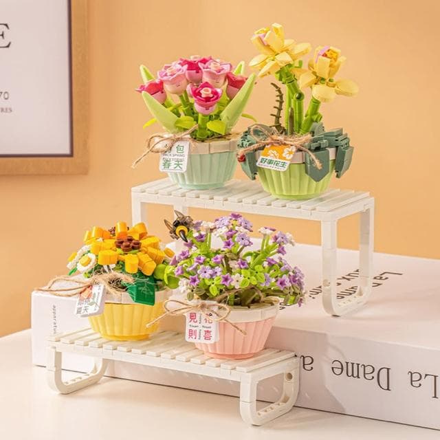 【半島良品】DIY手做積木/微觀花卉系列(LOZ積木花 仿真花 鮮花束 交換禮物 畢業禮物 聖誕禮物 生日禮物)