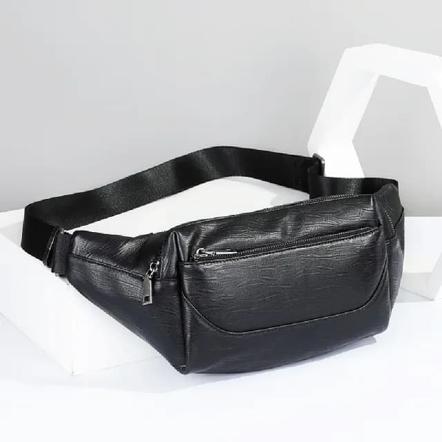 【米蘭精品】父親節禮物 真皮胸背包胸包真皮革側背包隨身男包包(男士時尚潮流隨身斜背腰包74es37)