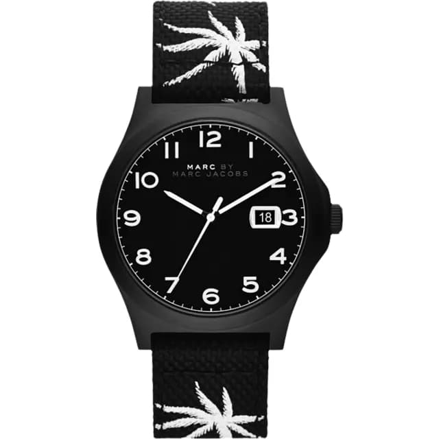 【Marc Jacobs】Jimmy 熱帶棕櫚時尚手錶-黑 禮物 送禮 推薦(MBM5088)