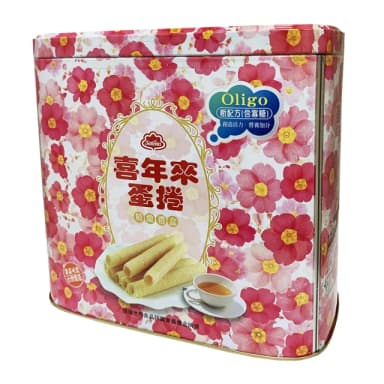 【喜年來】花筒蛋捲oligo禮盒附禮袋(512G)  (TQF微笑標章)