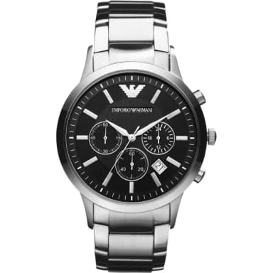 【EMPORIO ARMANI】Classic 王者時尚家三眼計時手錶 禮物 送禮 推薦(AR2434)