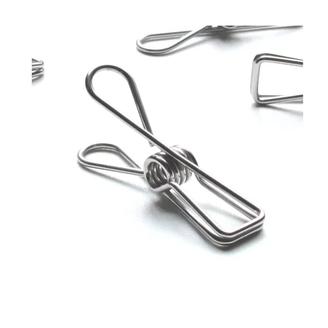 【HIKOYA】食具級#304不鏽鋼曬衣夾(超值60入) 