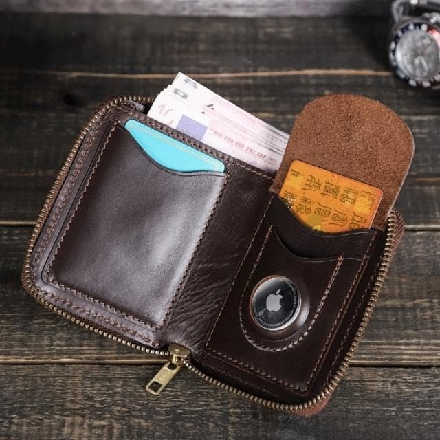 【米蘭精品】現貨+預購 短夾真皮手拿包(簡約牛皮錢包拉鍊式男女皮夾父親節禮物74ep29)