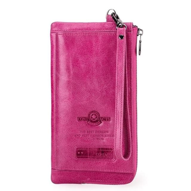 【米蘭精品】現貨+預購 長夾真皮手拿包(牛皮錢包RFID防盜刷男女皮夾父親節禮物6色74ep13)