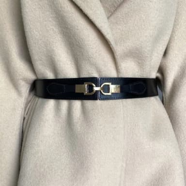 【米蘭精品】現貨+預購 皮帶真皮腰帶(雙扣彈性寬腰封牛皮女配件情人節生日聖誕節交換禮物6色74eg6)