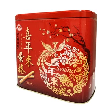 【喜年來】芝麻蛋捲禮盒附禮袋(512g)