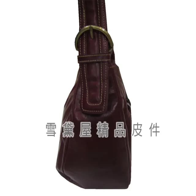 【SNOW.bagshop】情人節禮物 真皮 水餃包肩背包中容量主袋內二隔層二拉鍊暗袋復古設計(真皮包包 100%進口牛