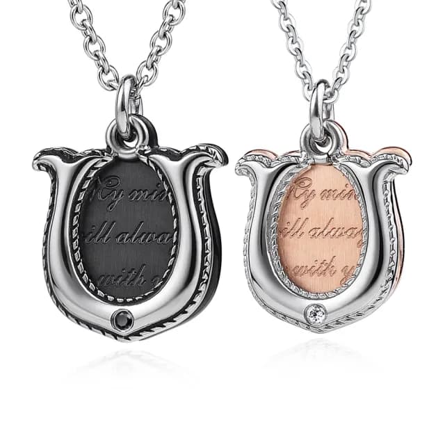 【GIUMKA】快速．項鍊．追隨真愛．對鍊．黑/玫(情人節禮物)