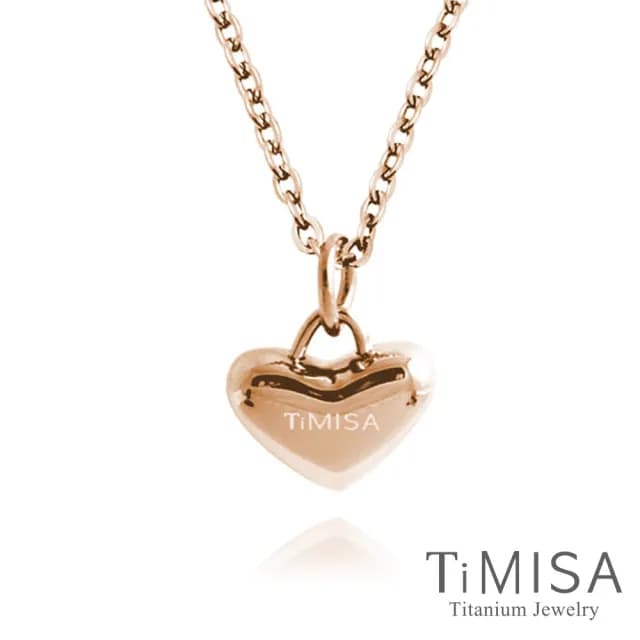 【TiMISA】鈦真心 純鈦項鍊E(雙色可選)