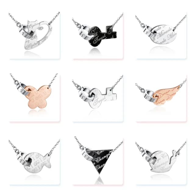 【GIUMKA】快速．LOVE ＴO U．白鋼項鍊．銀色．白鋯(情人節禮物)