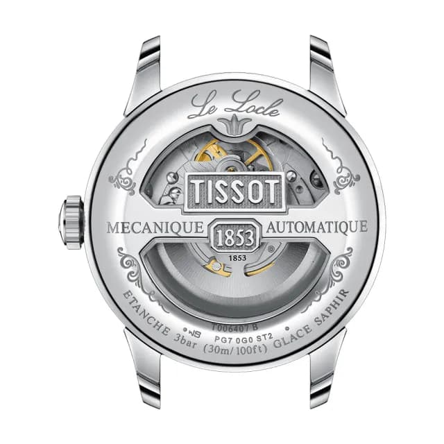 【TISSOT 天梭 官方授權】Le Locle 80小時動力儲存開芯鏤空皮帶機械錶-39mm(T0064071603301)