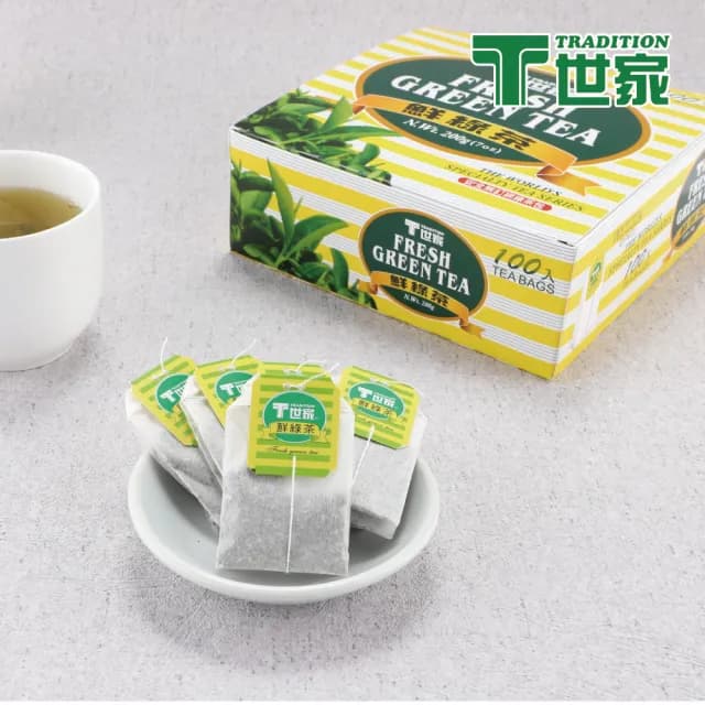 【T世家】經典鮮綠茶包2gx100包
