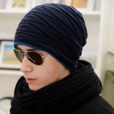 【米蘭精品】現貨+預購 針織毛線帽男帽子(韓版雙面滑雪保暖防寒情人節生日聖誕節交換禮物首選4色73if16)