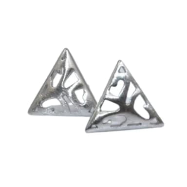 【米蘭精品】現貨+預購 耳環銀飾品耳針式耳飾(鏤空三角形個性簡約情人節生日禮物聖誕節交換禮物73ag246)