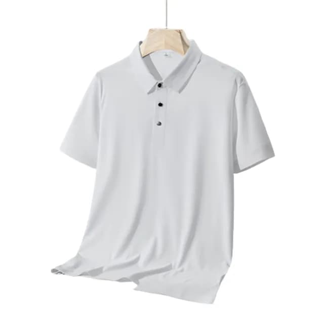 【米蘭精品】現貨+預購 冰絲POLO衫短袖上衣(薄款純色修身休閒男裝父親節禮物9色74ey10)