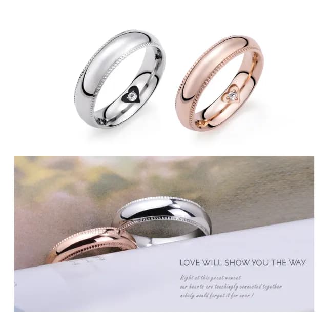 【GIUMKA】情侶戒指．攜手共進．情人節禮物(銀色)