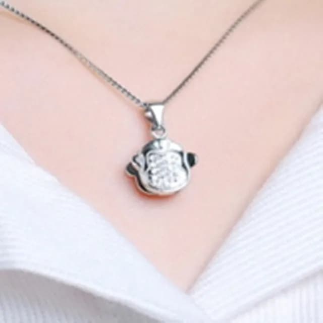 【米蘭精品】現貨+預購 項鍊鑲鑽流行銀飾品(精緻可愛動物母親節情人節生日聖誕節交換禮物73am21)