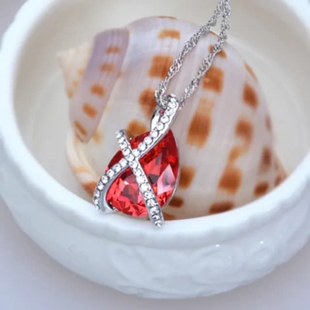 【米蘭精品】現貨+預購 項鍊水晶流行飾品(鑲鑽璀璨奢華母親節情人節生日聖誕節交換禮物6色73aj103)