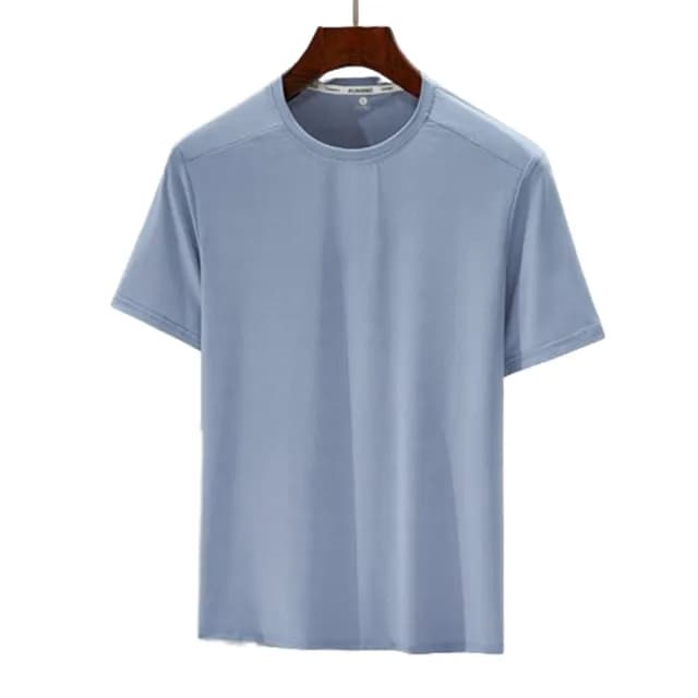 【米蘭精品】現貨出清 冰絲T恤短袖上衣(薄款速乾透氣寬鬆男裝父親節禮物5色74ey14)