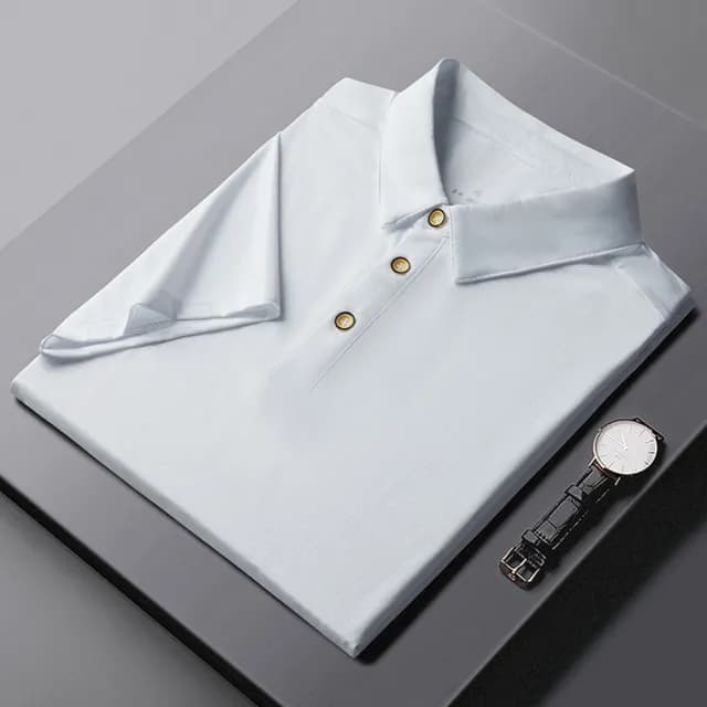 【米蘭精品】現貨+預購 冰絲POLO衫短袖上衣(夏季網眼速乾休閒男裝父親節禮物4色74ey27)