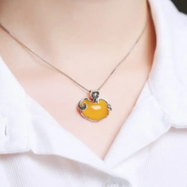 【米蘭精品】現貨+預購 項鍊鑲鑽流行銀飾品(時尚獨特如意鎖母親節情人節生日聖誕節交換禮物73am125)