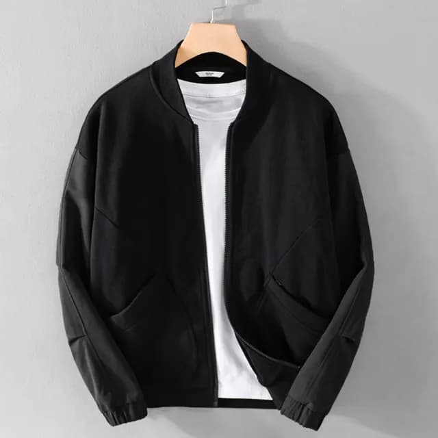 【巴黎精品】父親節禮物 棒球外套休閒夾克(春秋寬鬆復古純棉男外套2色a1bv10)
