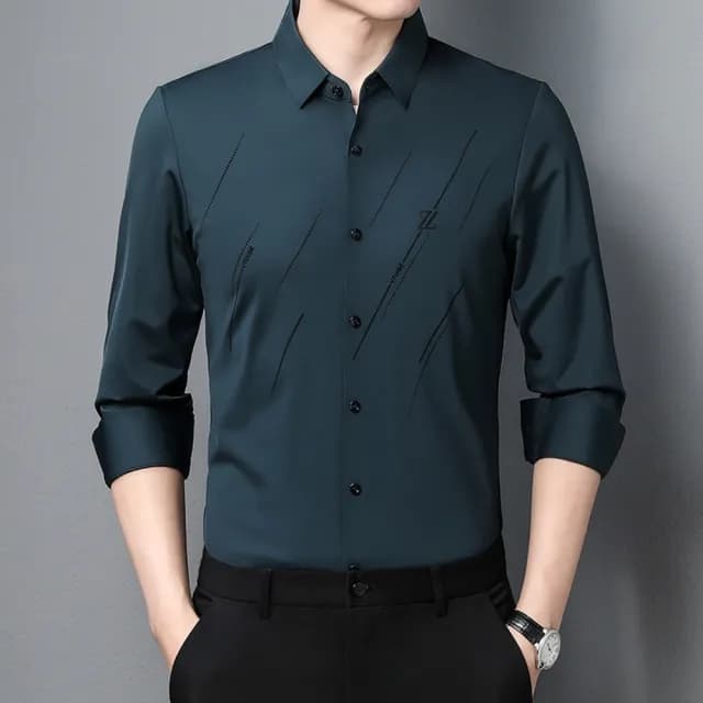 【米蘭精品】現貨+預購 襯衫長袖上衣(春款薄款寬鬆休閒男裝父親節禮物5色74eq20)