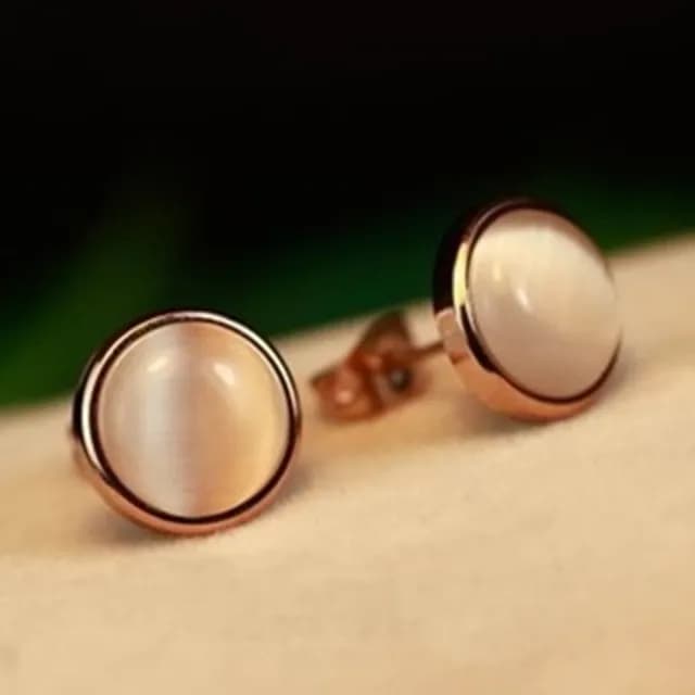 【米蘭精品】現貨+預購 玫瑰金貓眼石耳環流行飾品(時尚氣質精選母親節生日情人節聖誕節交換禮物71at9)